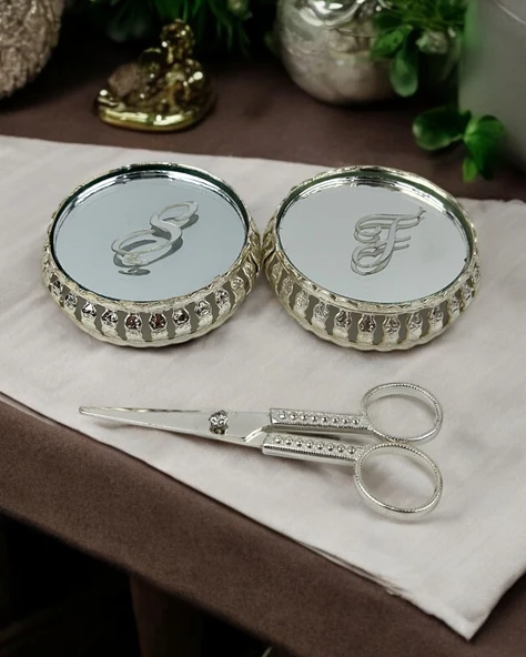 Symbiosis Gümüş Aynalı Yükselti ve Söz Makası Seti Beyaz