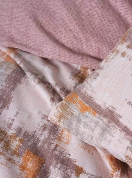 Cotton Box Flanel Nevresim Takımı Çift Kişilik Farida Kahve - Resim 2