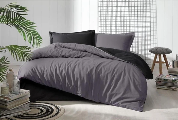 Özdilek Çift Kişilik Ranforce Nevresim Takımı Colourist Antrasit Siyah ürün görseli