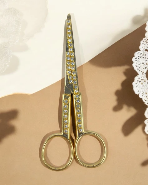 Zane Taşlı Söz Nişan Makası gold