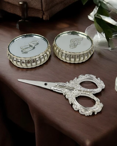 Symbiosis Gümüş Aynalı Yükselti ve Söz Makası Seti GRİ