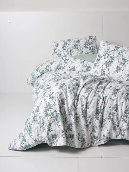Cotton Box Flanel Nevresim Takımı Çift Kişilik Casey Petrol