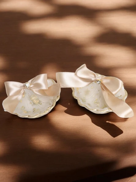 Diamante İstridye Yüzük Yükselticisi Beyaz