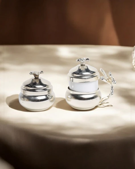 Mila Lüx Damat Kahve Fincanı ve Lokumluk gümüş