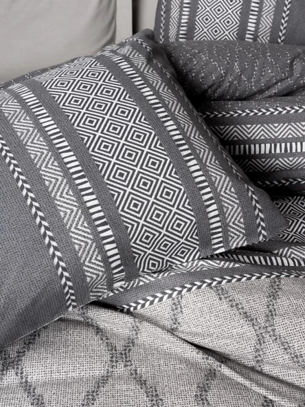 Cotton Box Toprak Çift Kişilik Nevresim Takımı Tonnia Vizon - Resim 2