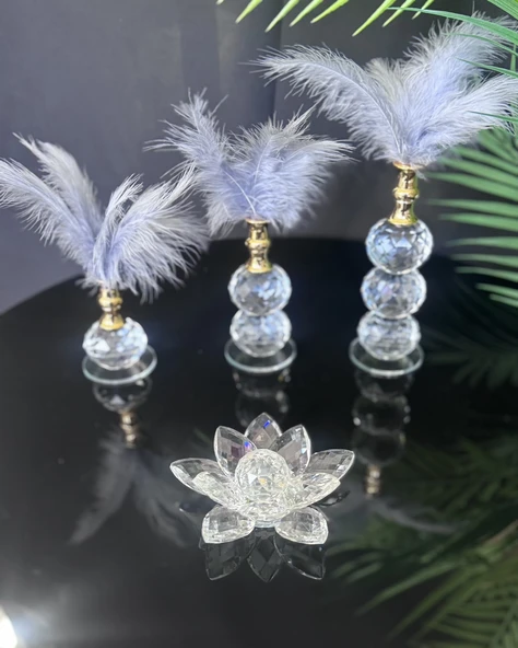 Seraph Gold Dekoratif Tüylük ve Lotus  GRİ