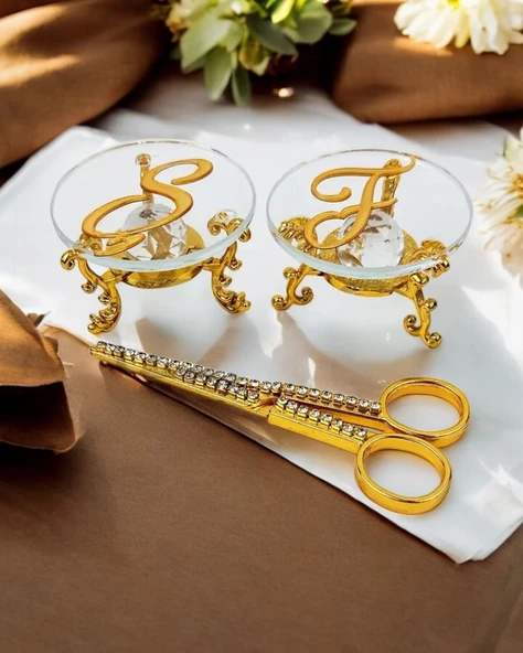 Magia Cam Yükselti ve Söz Makası Seti  BRONZ ürün görseli