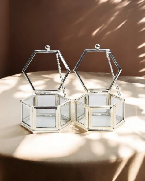 Liana Altıgen Yüzük Yükselticisi  gümüş ürün görseli