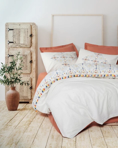 Cotton Box Candy Çift Kişilik Nevresim Takımı Milis Kiremit ürün görseli