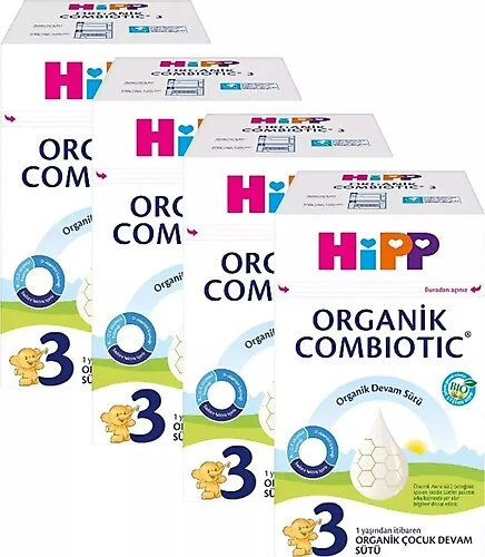 Hipp 3 Organik Combiotic Devam Sütü 600 gr 4 Adet