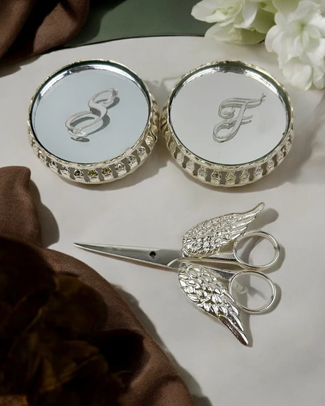 Symbiosis Gümüş Aynalı Yükselti ve Söz Makası Seti  Siyah