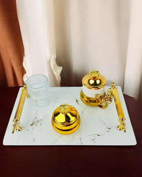 Soulmate Söz Kahve Tepsisi  gold