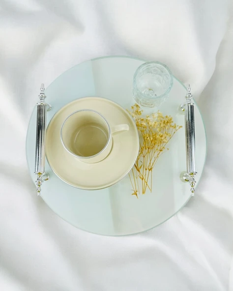 Radiant Nişan Damat Kahve Tepsisi  gümüş