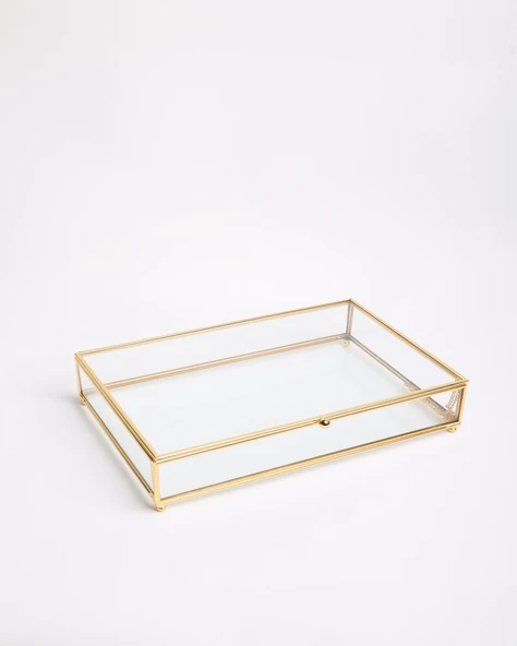 Amira Dekoratif Cam Kutu gold - 2