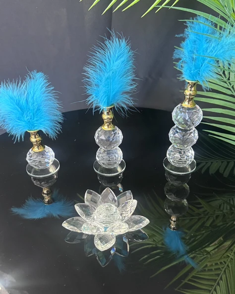 Seraph Gold Dekoratif Tüylük ve Lotus Parliament Mavi