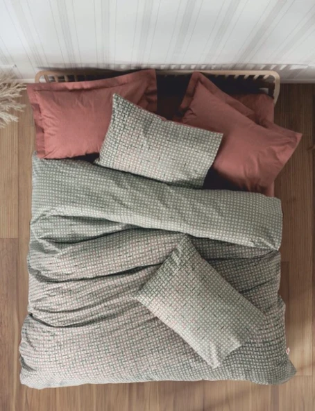 Cotton Box Petite Çift Kişilik Nevresim Takımı Mote Kiremit ürün görseli