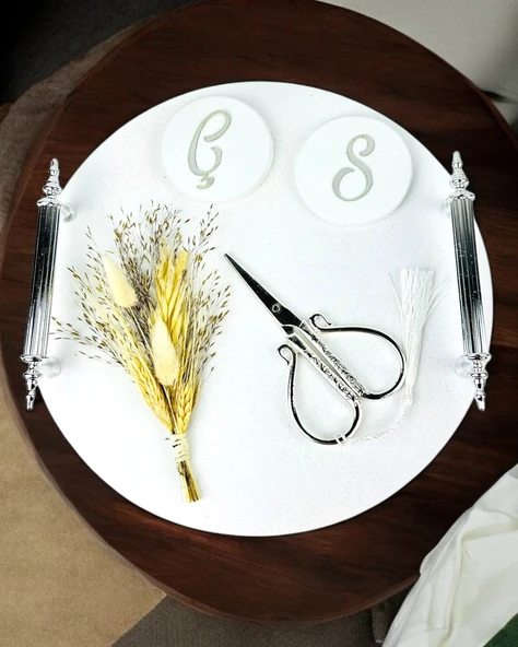 Adoration Polyester Söz Tepsisi krem - 3