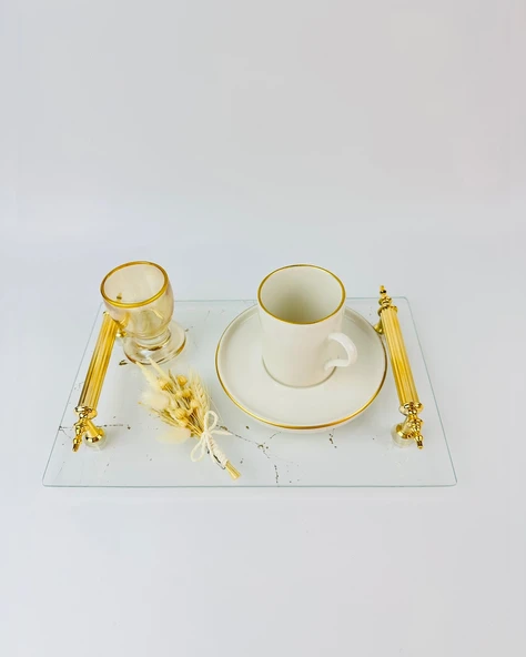 Fidelity Şeffaf Desenli Söz Tepsisi BRONZ - 3