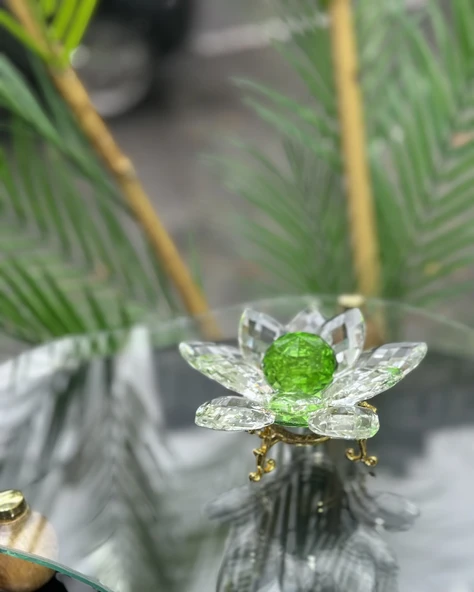 Elara Dekoratif Ayaklı Lotus  gold - 3