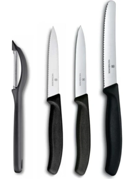 Victorinox Siyah Soyacak Seti 4 Parça - 3