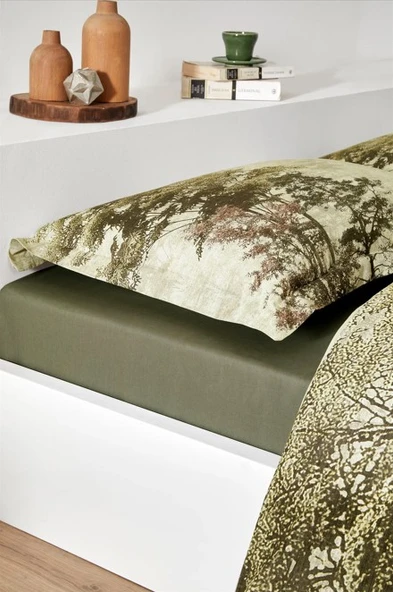 Özdilek Çift Kişilik Ranforce Nevresim Takımı Tanne Yeşil - Resim 3