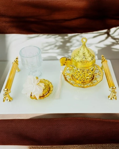 Promise Beyaz Söz Tepsisi   gold - 3