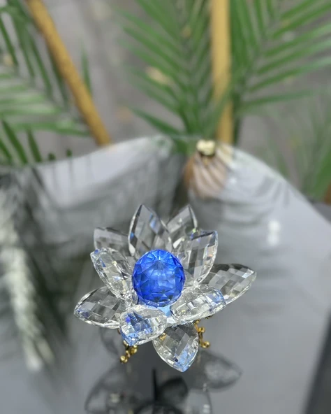 Elara Dekoratif Ayaklı Lotus mavi