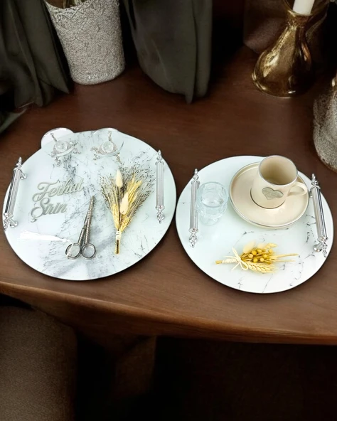 Radiance Gümüş Nişan Tepsisi GRİ