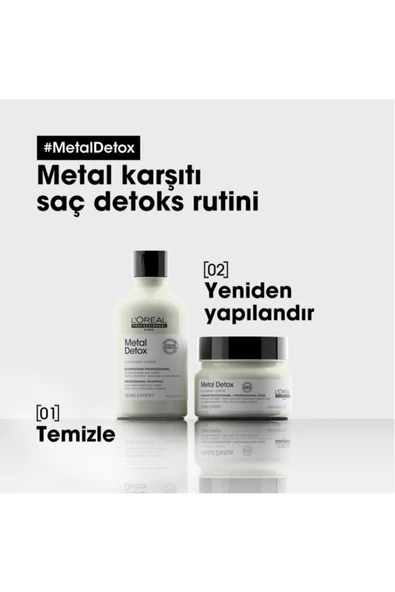 L'OREAL PROFESSİONNEL Serie Expert Metal Detox, Profesyonellerin Süper Detox Formülü Saç Bakım 3 'lü Set - 5