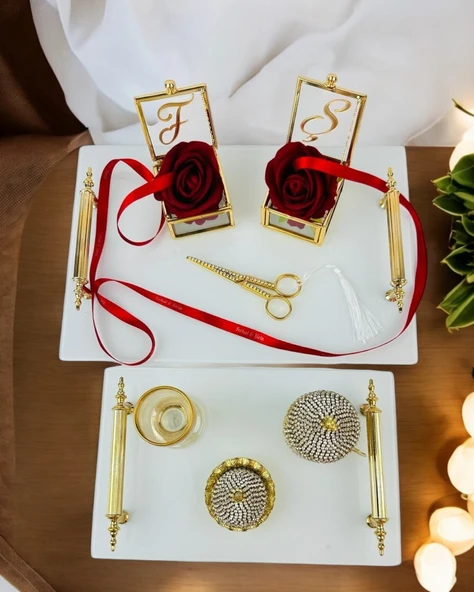 Promise Beyaz Söz Tepsisi Mor