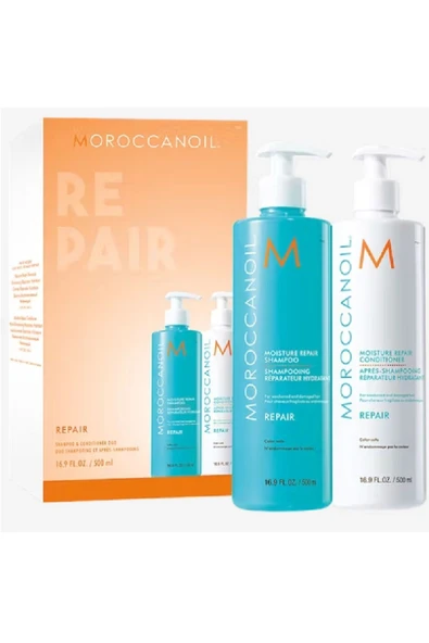 MOROCCANOİL Moisture Repair - Moisture Balancing Keratin Shampoo & Conditioner 16.9oz ECBeauty.X179