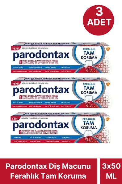 Parodontax Diş Macunu Ferahlık Tam Koruma 50 ml 3 ADET ürün görseli 1