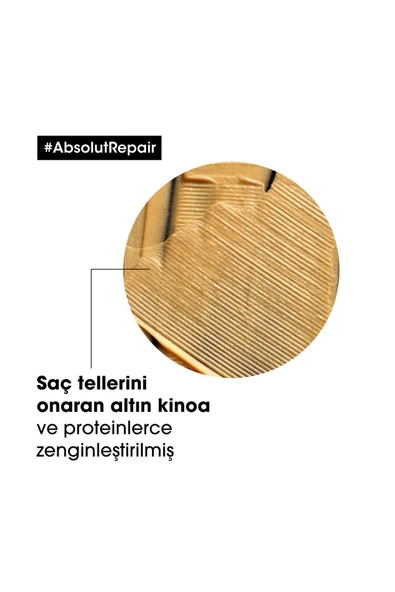 L'OREAL PROFESSİONNEL Serie Expert Absolut Repair Yıpranmış Saçlar Için Onarıcı Altın Maske 250ml - 4