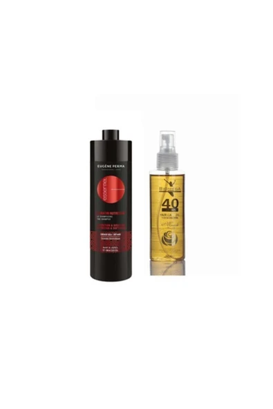 EUGENE PERMA Essentiel Keratin Nutrition Nem Şampuan 1000 ml+Biomega 40 Bitkili Doğal Saç Bakım Yağı 150 ml