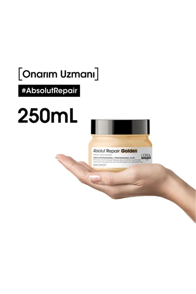 L'OREAL PROFESSİONNEL Serie Expert Absolut Repair Yıpranmış Saçlar Için Onarıcı Altın Maske 250ml - 6
