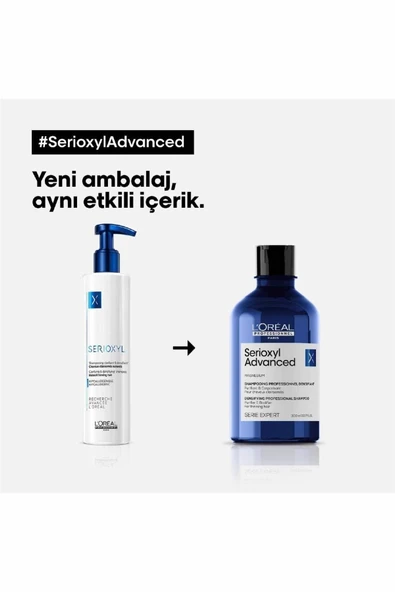 L'OREAL PROFESSİONNEL Serie Expert Serioxyl Advanced Incelmiş Saç Telleri Için Yoğunluk Kazandıran Şampuan 1500 Ml - 7