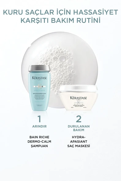 KERASTASE Specifique Bain Dermocalm Riche Kuru Saç Derisi Için Hassasiyet Karşıtı Şampuan 250 ml - Resim 3