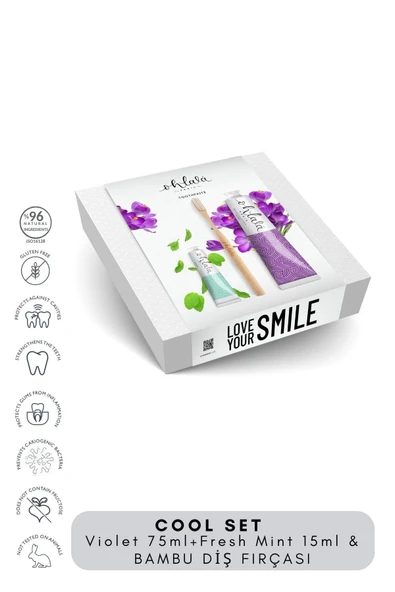 OHLALA Violet mint 75ml + Fresh Mint 15 ml + Bambu Diş Fırçası Cool Set - 2
