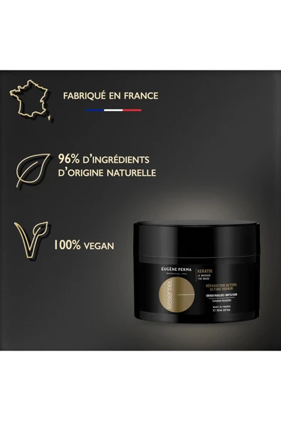 EUGENE PERMA Keratin Maske 150 ml - Yıpranmış Saçlar Için Saç Maskesi - 2