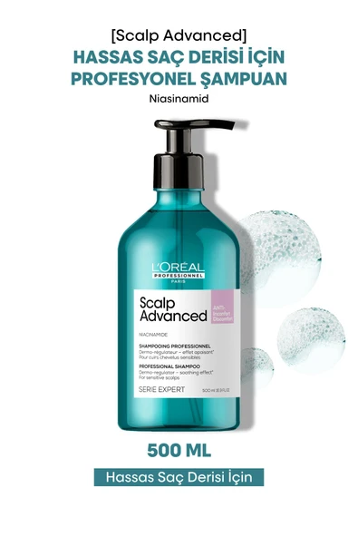L'OREAL PROFESSİONNEL Serie Expert Scalp Advanced Hassas Saç Derisi Için Profesyonel Şampuan 500ml