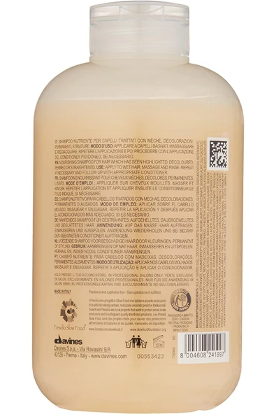 DAVİNES KRASOTA Nounou Nourishing Shampoo Koruyucu Besleyici Şampuan 250ml 8004608241997. 75000 52KRS:453964 - 2