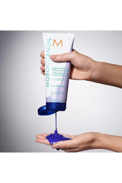 MOROCCANOİL Blonde Perfecting Purple Sarı ve Gri Saçlar İçin Parlatıcı Koruyucu Saç Kremi 200 Ml - 2