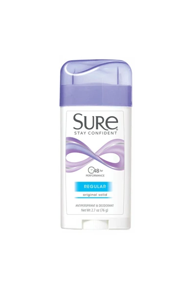 SURE Regular Original Solid Anti-Perspirant (48hr) Deodorant 2.7oz 76gr