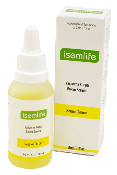 İSEMLİFE Onarıcı & Besleyici Yaşlanma Karşıtı Bakım Serumu 30 ml (RETİNOL 1 %) - 2