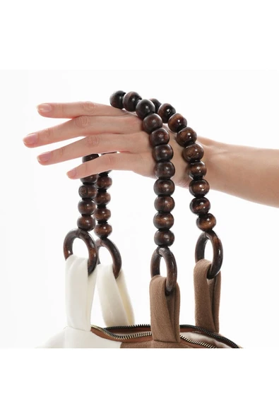 ÇANTA avvaH Özel Tasarım Dört Yama Kaşe Kol Çantası KKDBAD1011 - 4