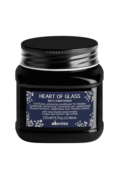 DAVİNES Heart Of Glass Rich Conditioner 250 Ml - Sari Saclar Icin Bakim Kremi