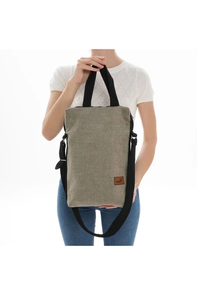 ÇANTA avvaH Özel Tasarım Bej Kaşe Dikdörtgen Kol Çantası BKKK1032 - 2