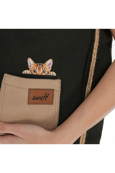 ÇANTA avvaH Özel Tasarım Haki Kaşe Kol Çantası YKKDHK1002 - 4