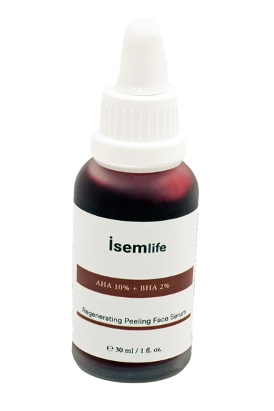 İSEMLİFE Canlandırıcı & Cilt Tonu Eşitleyici Peeling Serum 30 ml ( Aha 10% Bha 2% )