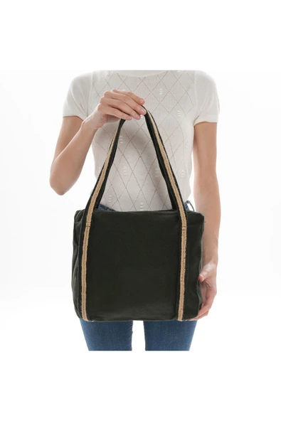 ÇANTA avvaH Özel Tasarım Haki Kaşe Kol Çantası YKKDHK1002 - 2